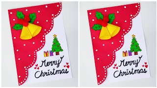 Beautiful Christmas card making 2024  christmas card  Christmas greeting card Happy New year 2025 [upl. by Yenhoj526]