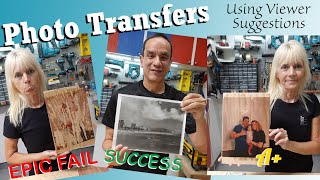 Photo Transfer To Wood Metal and Glass  Using Viewer Suggestions [upl. by Saxela]