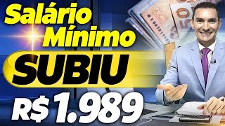 ATENÇÃO AUMENTO no SALÁRIO MÍNIMO para R 1989 VEJA quem tem DIREITO [upl. by Placia]