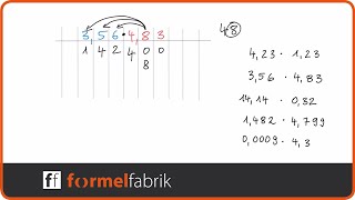 Schriftliche Multiplikation von Dezimalzahlen – Übungsvideo Nr 2 [upl. by Suinotna]