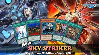 New Sky Striker Deck with Sky Striker Mobilize  Contact Skill YuGiOh Duel Links [upl. by Llenaej432]