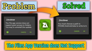The Files app version does not support grant access to folders  OBB folder not showing  ZArchiver [upl. by Nauqe]