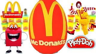 Huevo Sorpresa Gigante De Mc Donalds de Plastilina Play Doh en Español Happy Meal Mc Donalds [upl. by Ativad]