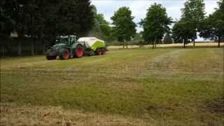 2 Schnitt 2015 Quaderballen Pressen mit Fendt Vario 722 und Claas Quadrant 3200 FC [upl. by Ndnarb607]