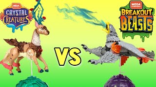 Breakout Beasts VS Crystal Creatures Mega Construx Mystery Eggs with Slime [upl. by Bathilda]