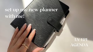 Minimalist Planner Set Up in Louis Vuitton MM Epi Leather Agenda [upl. by Lemmie]