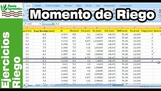 Cálculo MOMENTO de RIEGO 💧🌱  MOMENTO de riego  parte 7 de 8 [upl. by Ursal]