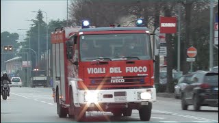 Polisoccorso T6 amp APS Iveco EuroFire VVF di Pesaro in Emergenza  Italian Fire Brigade in Emergency [upl. by Barnebas]