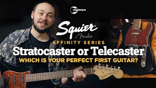 Squier Affinity Stratocaster or Telecaster which is your perfect first guitar [upl. by Grimbly]