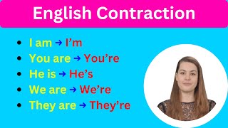 English contraction  English contractions practice  Contractions english grammar [upl. by Clint]