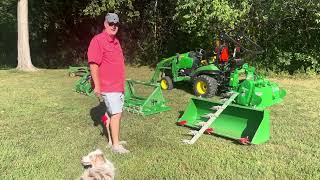 John Deere 1025r attachment and accessories review [upl. by Kolnick627]