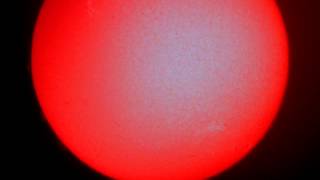 Sun in HAlpha from PST Solar Telescope with Orion StarShoot IV Raw [upl. by Howland]