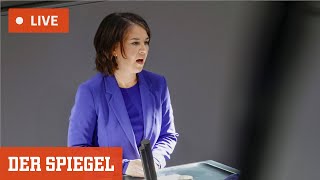 Bundestag befragt Außenministerin Baerbock  DER SPIEGEL [upl. by Lacsap]