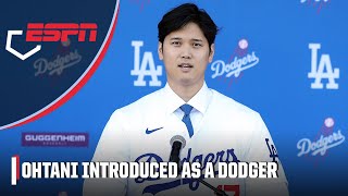 Shohei Ohtani officially introduced as member of the LA Dodgers  MLB on ESPN [upl. by Nyraa]