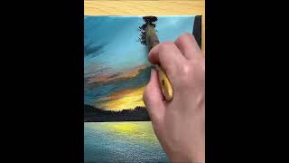 Mesmerizing Lake Sunset Landscape Acrylic Painting  StepbyStep Tutorial [upl. by Rekyr368]