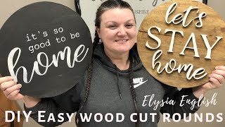 DIY EASY WOOD CUT ROUNDSCutting wood circlesHow make round signs Perfect circles [upl. by Nelrac]