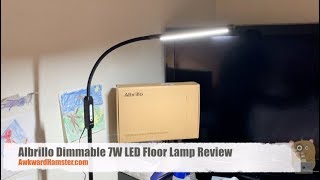 Albrillo Dimmable 7W LED Floor Lamp Review [upl. by Noskcaj]