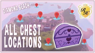 ALL THE CHESTS IN DIAMOND BEACHRoyale High 7250 diamonds [upl. by Anuaf770]