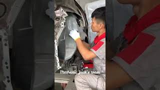 Mechanic Jack Process of Nissan Tiida restoration [upl. by Ellehsor]