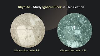 Rhyolite in Thin Section  Extrusive Felsic Igneous Rock under Microscope  PPL XPL Petrology [upl. by Elehcor]