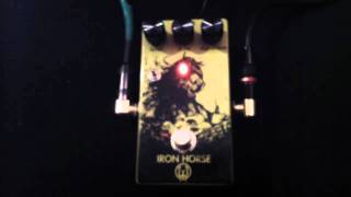 Walrus Audio Iron Horse Distortion  Fast with Drums  BASS Demo [upl. by Ryle218]