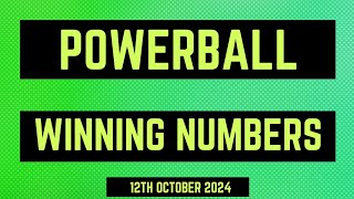 Powerball Winning Numbers 12th October 2024 [upl. by Nomolas466]