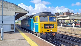 47749 arrives and departs Eastleigh Station working 0Z75 170424 [upl. by Secrest]