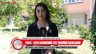 Bülten  Süleyman Demirel Üniversitesi 2024 2025 Akademik Takvim Yayınlandı [upl. by Walden22]