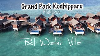 Grand Park Kodhipparu Maldives  Pool Water Villa Room Tour [upl. by Amaerd994]