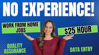 NO EXPERIENCE NEEDED Data Entry Remote Work From Home Jobs  25 Hour With No Degree Needed  USA [upl. by Ittocs]