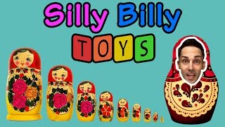 LEARNING COLORS NESTING DOLLS and DISNEYS MOANA  SILLY BILLY TOYS [upl. by Anyl]