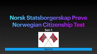 Norsk Statsborgerskap Prøve  Norwegian Citizenship Test Sample [upl. by Cowey439]