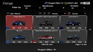 Gran Turismo 7 Style Garage in Gran Turismo 4 [upl. by Shing]