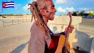 Meet Orlando Fron Cuba Havana’s Talented Singer amp Guitarist at El Malecón [upl. by Lewak]