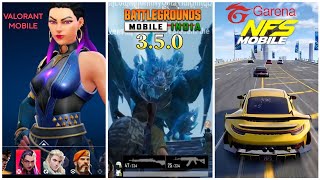 Bgmi 350 Beta Update Leaks  Valorant Mobile Beta Shutting DownGarena NFS Mobile Release Date Out [upl. by Codel]