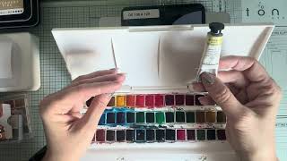 Débuts en aquarelle winsornewton Sennelier schminckeofficial [upl. by Duester]