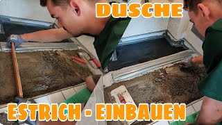 Richtig  Gefälleestrich einbauen  Ebenerdige Dusche 🚿 mit Duschrinne bauen [upl. by Ahsinit]