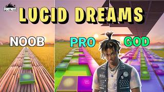 Juice WRLD  Lucid Dreams  Noob vs Pro vs God Fortnite Music Blocks [upl. by Akiret34]