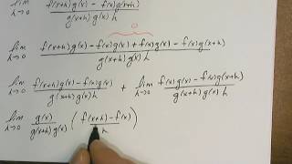 quotient rule proof 1st principles 20016 [upl. by Eidna721]