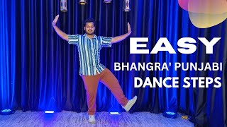 Easy Punjabi Dance Steps Tutorial  Punjabi Dance Steps For Beginners Boys Girls [upl. by Sankey652]