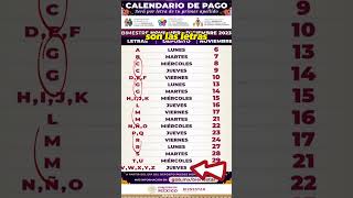 CALENDARIO DE PAGOS pension bienestar noviembre explicacion Parte 1 [upl. by Enaoj]