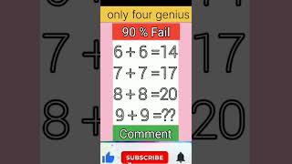 MATHS IQ TEST 🤔🤯 shorts education mathematics maths iqteacher iqtrick iqtestonline iq [upl. by Elfrida]