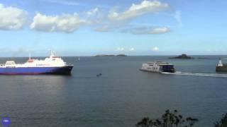 Condor Ferries  Commodore Goodwill Arrivée triomphale à St Malo [upl. by Avehsile]