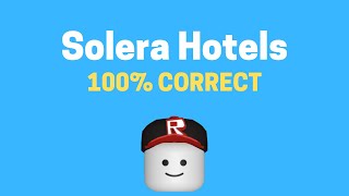 Solera Hotels amp Resorts Application Answers 2021  ROBLOX [upl. by Anahsirk]