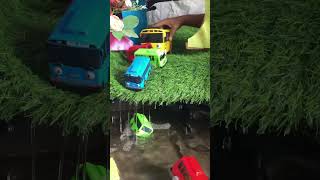 Bus telolet telolet basuri mobil mobilan tractor cat video cartoon truk oleng shorts [upl. by Sitruc]