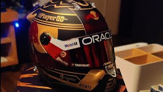 UNBOXING MAX VERSTAPPEN WORLD CHAMPION 2023 HELMET 12 [upl. by Nirot268]