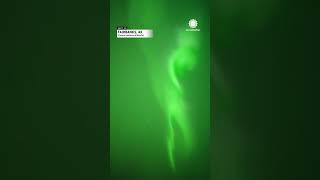 Aurora Lights up Alaskan Night Sky  AccuWeather [upl. by Amil]