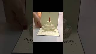 3d birthday cake greeting card birthday pop up cards [upl. by Papert804]