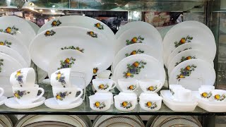 arcopal Marbal dinner set at wholesale market Faisalabad [upl. by Smith]