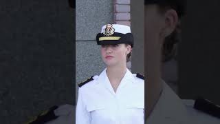 New Princess Leonor at the Navy princess leonor leonora foryou spanishroyalfamily [upl. by Myles449]